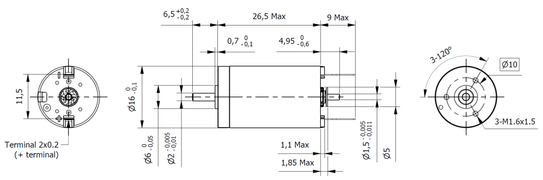 Tech 16DC26N-3V-PM