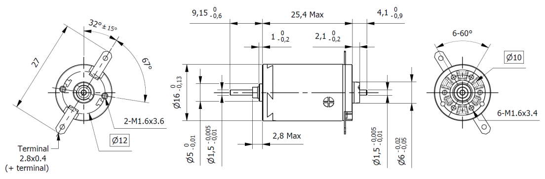 Tech 16DC25P-24V-PM